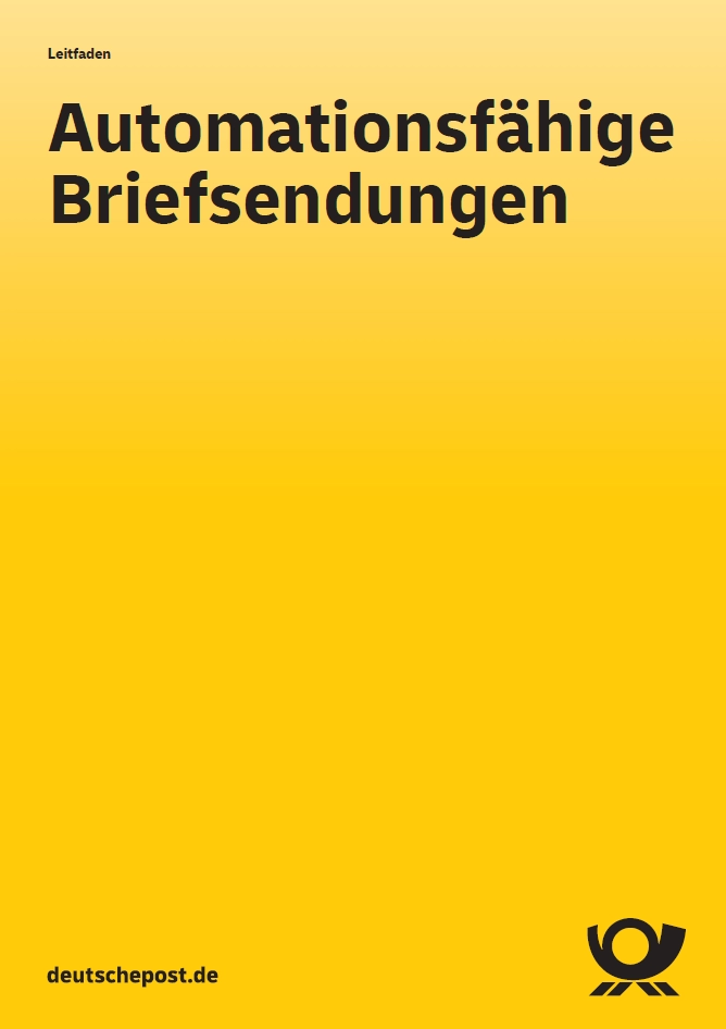 Leitfaden Automationsf&auml;hige Briefsendungen &ndash; Cover