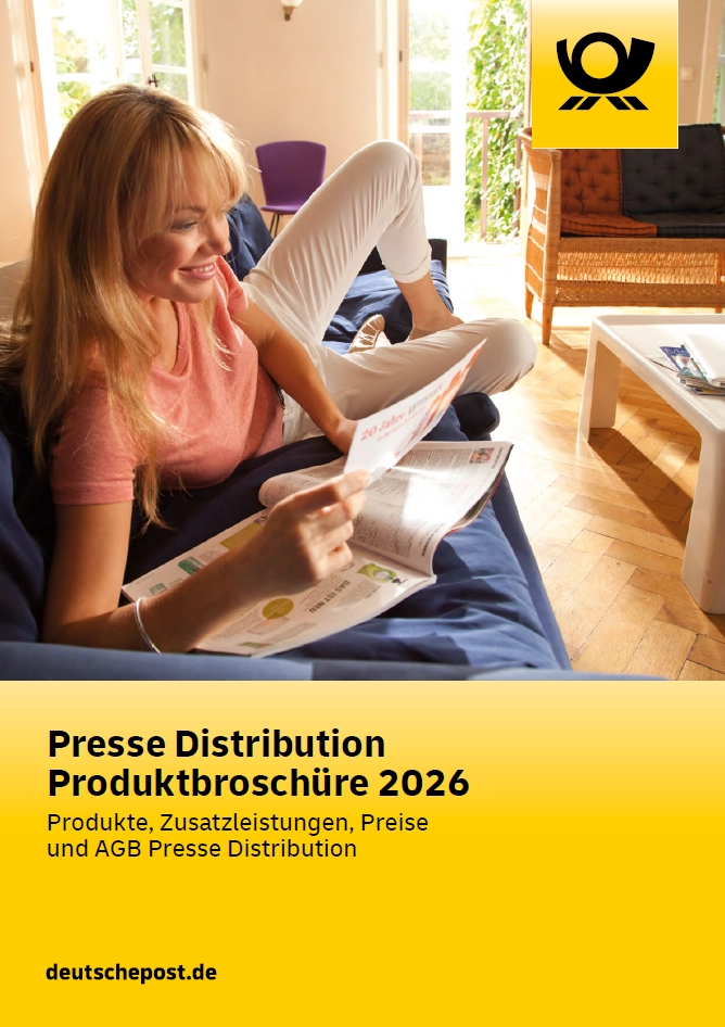 Presse Distribution Produktbrosch&uuml;re 2026 &ndash; Cover