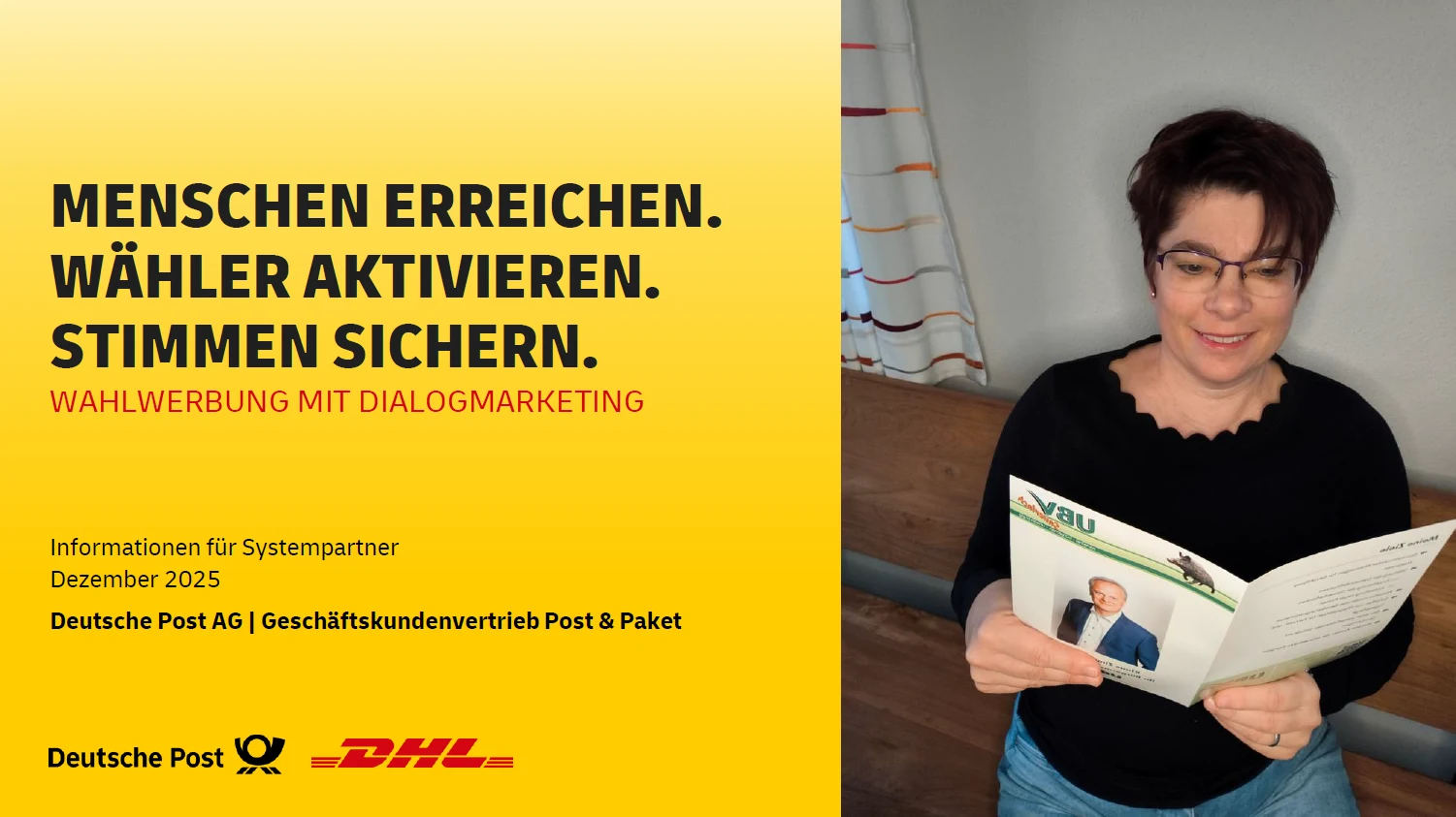 Titel der Brosch&uuml;re &bdquo;Wahlwerbung mit Dialogmarketing&ldquo;