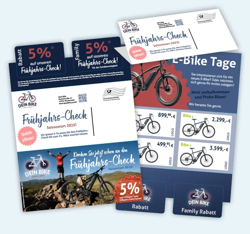 Selfmailer mit zwei Gutscheinkarten