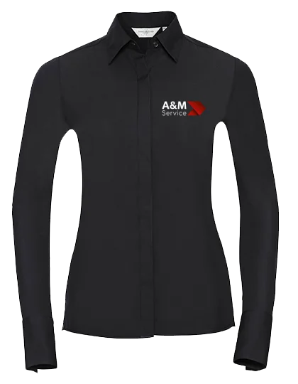 Damen Stretch-Hemd mit A&M Logo