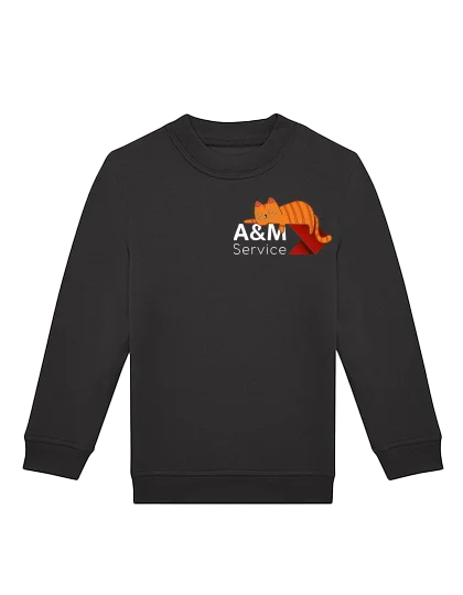 Kids Sweatshirt mit A&M Katzen-Motiv