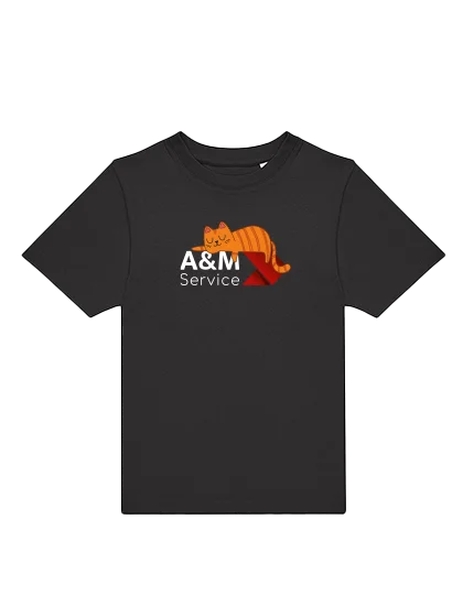 Kids T-Shirt mit A&M Katzen-Motiv