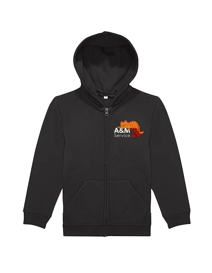 Kids Sweaterjacke mit A&M Katzen-Motiv
