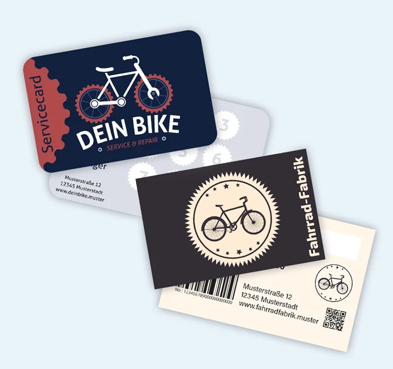 Kunden- und Bonuskarte für den Fahrradhandel