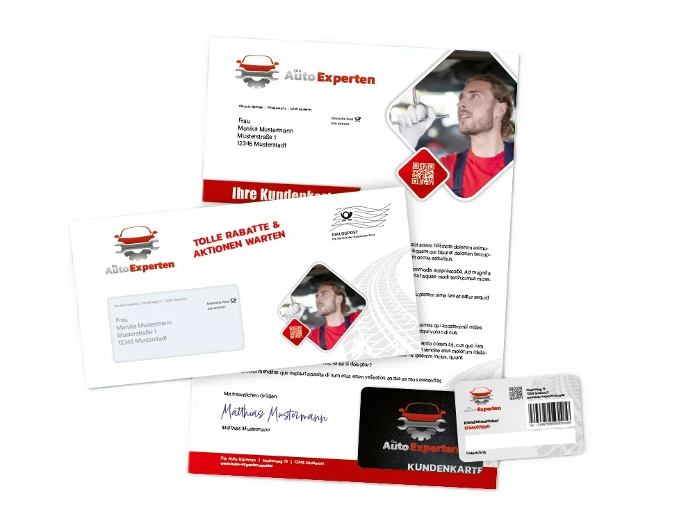 kfz_werbebrief_promo Werbebrief mit Kundenkarte der Auto-Experten