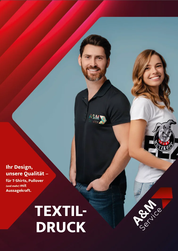 Titelseite Textildruck-Katalog von A&M Service